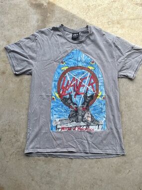 Slayer Gray Graphic Band T‑Shirt - 'Altar of Sacrifice'